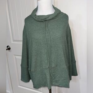 Elegant Olive Cowl Neck Sweater